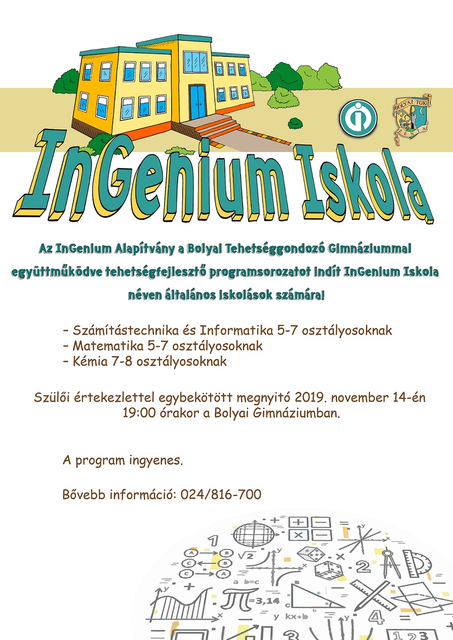 Ingenium Iskola plakát